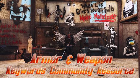 armor and weapon keywords community resource fallout 4